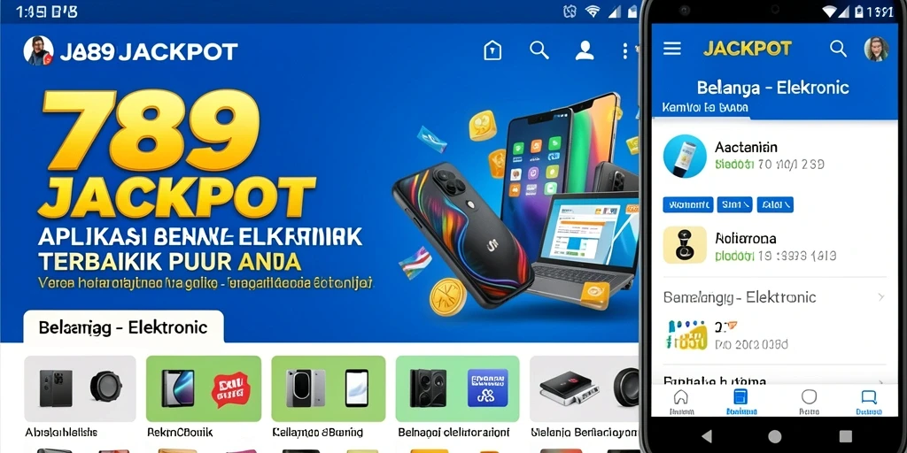 Tampilan antarmuka aplikasi 789JACKPOT memudahkan belanja elektronik.