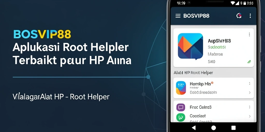 Tampilan antarmuka aplikasi BOSVIP88 sebagai Root Helper yang intuitif.