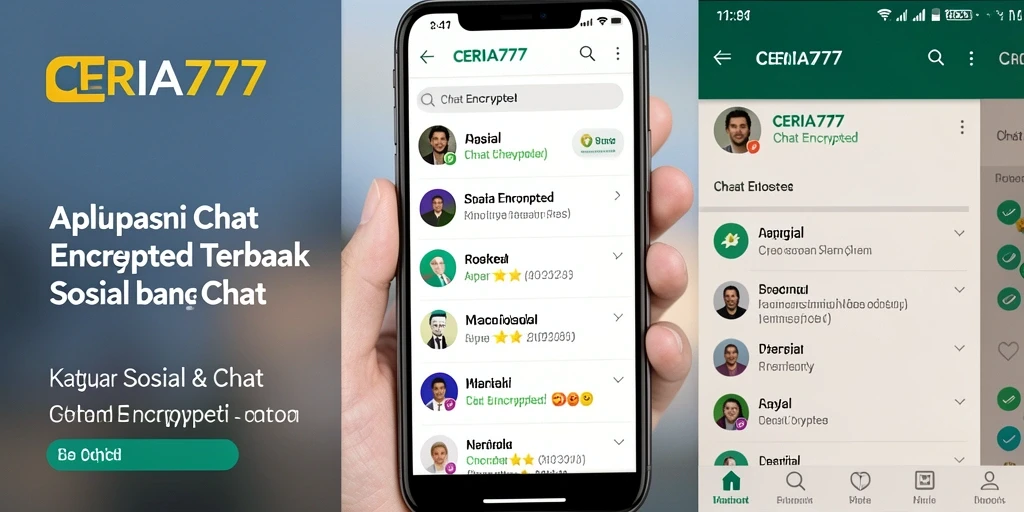 Tampilan antarmuka CERIA777 dengan fitur Chat Encrypted yang menarik dan aman.
