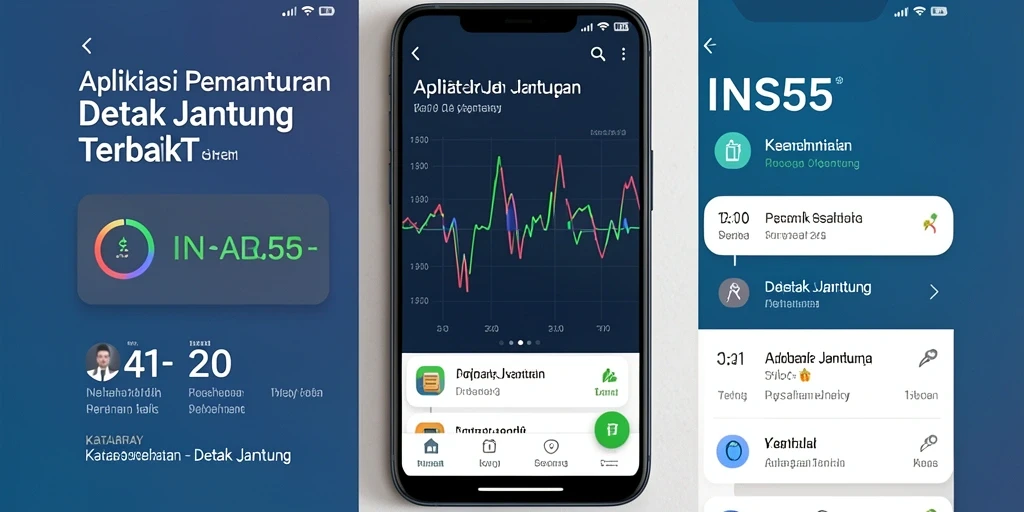 Antarmuka pengguna <strong>INS55</strong> yang sederhana dan informatif untuk detak jantung.