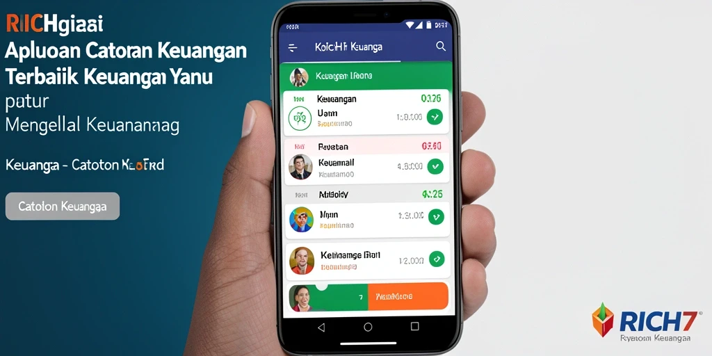 Tampilan antarmuka aplikasi Catatan Keuangan RICH7 yang sederhana dan intuitif.